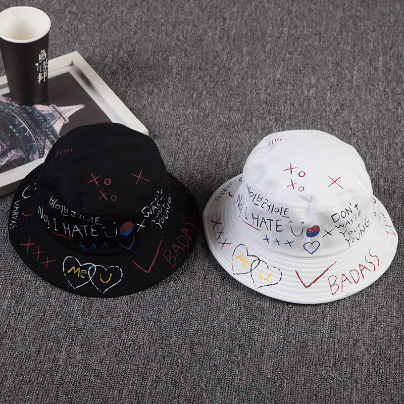 graffiti bucket hat